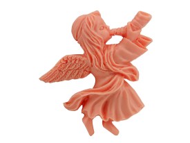 Molde silicona angel con trompeta